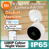 Noua Cameră de exterior Xiaomi AW200 1080p HD Color Viziune nocturnă Camera de supraveghere de securitate rezistentă la apă Funcționează cu Mijia/Google/Alexa