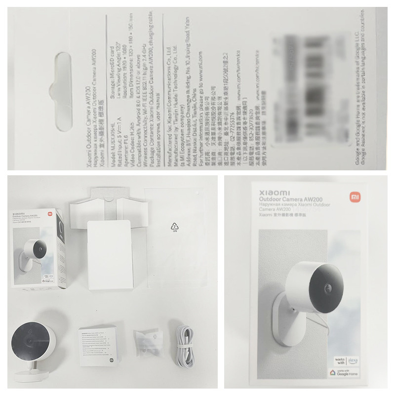 Noua Cameră de exterior Xiaomi AW200 1080p HD Color Viziune nocturnă Camera de supraveghere de securitate rezistentă la apă Funcționează cu Mijia/Google/Alexa