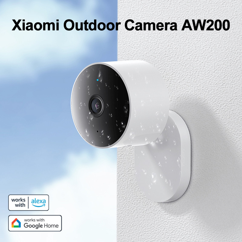 Noua Cameră de exterior Xiaomi AW200 1080p HD Color Viziune nocturnă Camera de supraveghere de securitate rezistentă la apă Funcționează cu Mijia/Google/Alexa