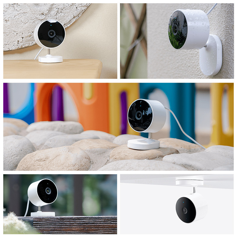 Noua Cameră de exterior Xiaomi AW200 1080p HD Color Viziune nocturnă Camera de supraveghere de securitate rezistentă la apă Funcționează cu Mijia/Google/Alexa