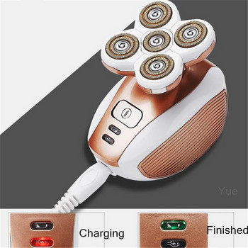 Επαναφορτιζόμενη φορητή συσκευή αποτρίχωσης με πέντε λεπίδες USB για γυναίκες ανώδυνη αποτρίχωση προσώπου Αποτρίχωση βραχιόνων ποδιών 20#39
