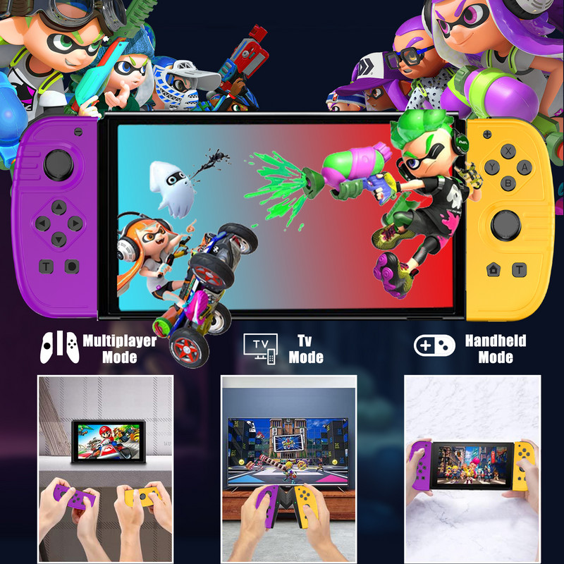 Joy Pad Gamepad pentru controler wireless Nintendo Switch, controlere de jocuri din stânga și din dreapta cu suport pentru prindere Controlul funcției de trezire