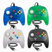[Versiune USB]Mini controler pentru jocuri clasice N64, Joystick Gamepad cu fir pentru Windows PC Mac Linux Raspberry Pi 4 Switch Console