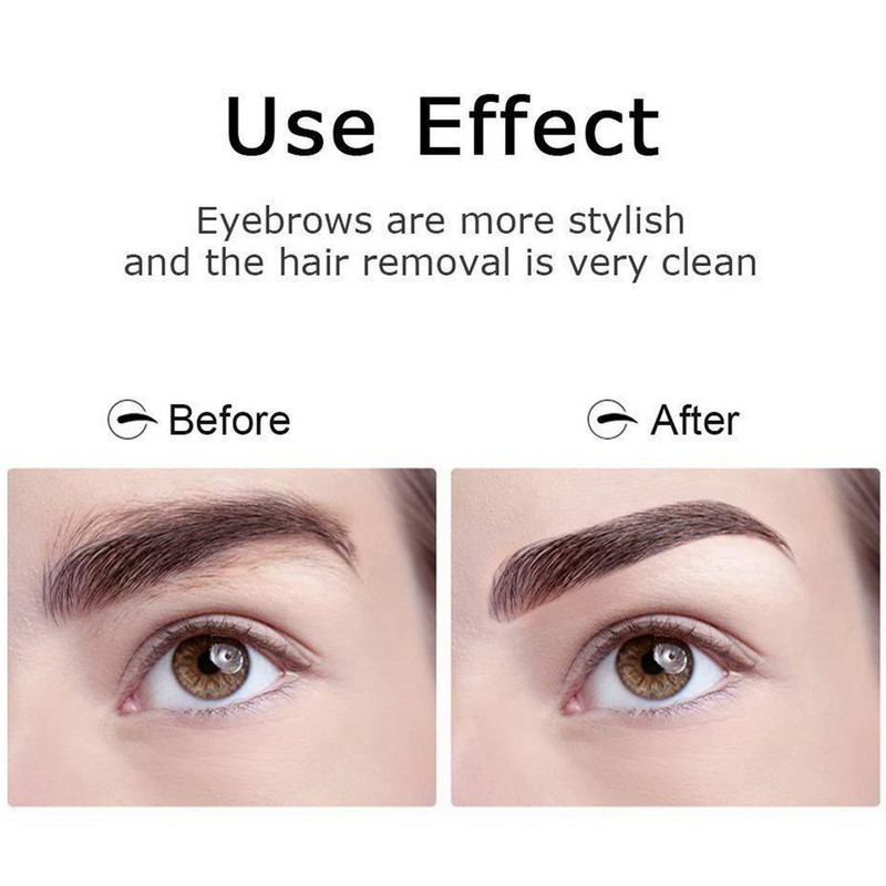 2 viename elektrinė antakių kirpimo mašinėlė moteriška kūno epiliatorius ūsų veido plaukų šalinimas neskausmingas mini barzdaskutės valiklis, įkraunamas USB
