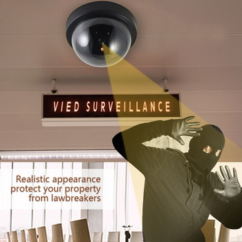Υπαίθρια Dome Fake Κάμερες Παρακολούθησης Κάμερα Webcam Προσομοίωση Διάρρηξης Κάμερα Συναγερμού Οικιακή Κάμερα Φως LED Εξομοίωση CCTV για προειδοποίηση