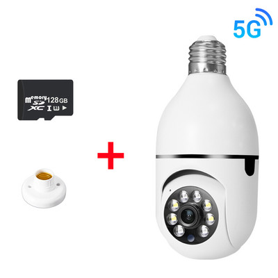 5G Wifi Bulb PTZ Camera 1080P HD Smart E27 Bulb Surveillance Full Color Night Home Security Camera Automatic Video Baby Monitor