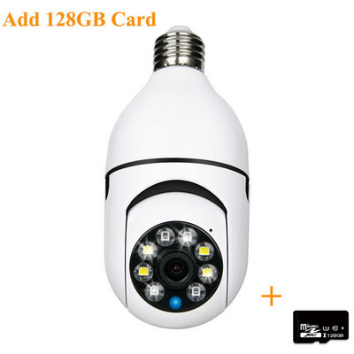 PTZ IP WIFI kameras spuldze 1080P bezvadu 360 grādu iekštelpu HD nakts redzamības mājsaimniecības drošības monitors mājas divu audio videokamera E27