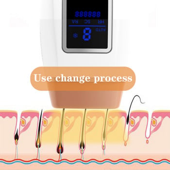 IPL Ice laser αποτριχωτική συσκευή αποτρίχωσης μόνιμη φωτοηλεκτρονική αποτρίχωση λειτουργία σημείου πήξης ανώδυνη αποτριχωτική συσκευή 999999 που αναβοσβήνει