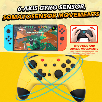 IINE Gen4 Wake Up Headset Jack Pro Controller Υποστήριξη NFC Steam Macro Programming Update Vision Συμβατό Nintendo Switch