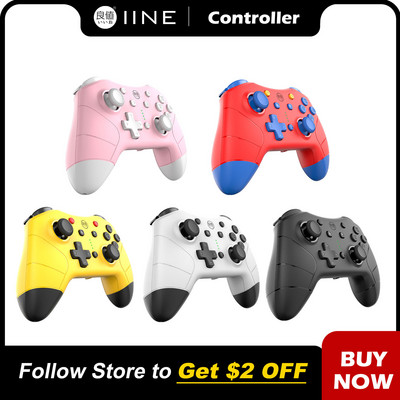 IINE Gen4 Wake Up Headset Jack Pro Controller Support NFC Steam Macro Programming Update Vision Compatible Nintendo Switch