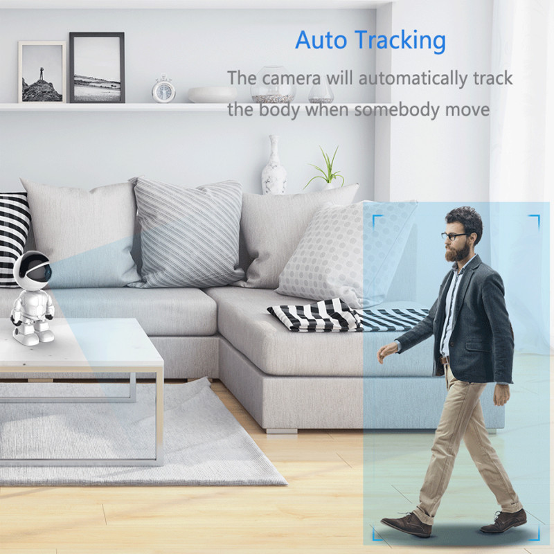 1080P robotas IP kamera WiFi dvipusis garso stebėjimas 360° naktinio matymo apsaugos kamera P2P išmaniojo namo kameros vaizdo stebėjimas