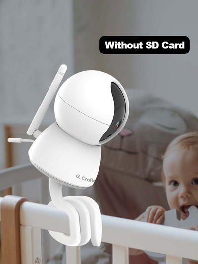 G.Craftsman Baby Monitor Ανίχνευση κραυγών μωρού Ανίχνευση θερμοκρασίας Remote Play Lullaby Build σε 6 Lullabies TUYA APP