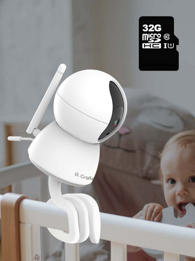 G.Craftsman Baby Monitor Ανίχνευση κραυγών μωρού Ανίχνευση θερμοκρασίας Remote Play Lullaby Build σε 6 Lullabies TUYA APP