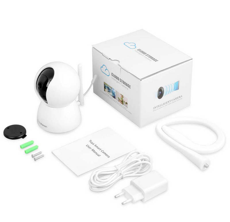 G.Craftsman Baby Monitor Detectare plâns pentru bebeluși Detectare temperaturii Joacă de la distanță Cânte de leagăn încorporat în 6 cântece de leagăn APP TUYA