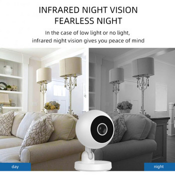 2022 Интелигентна камера 360 градуса въртене детекция на движение Wifi инфрачервен HD нощно виждане безжична камера дистанционен домашен монитор