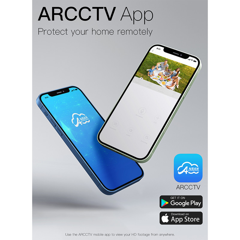 ANRAN 1296P saulės kolektorių baterijos kamera 2.4G Wifi lauko įkraunama baterija PIR apsauga Mirksintis signalizacija Garsas IP66 Atsparus vandeniui