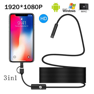 3,9 / 5,5 / 7 / 8 mm automobilio endoskopinis fotoaparatas, USB c endoskopinis vamzdis, boreskopas, elektronika, variklio cilindrai, mini apžiūros kamera, skirta telefonui