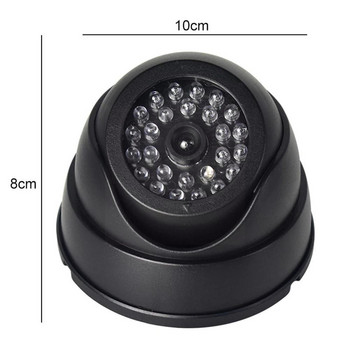Φωτογραφική μηχανή παρακολούθησης προσομοίωσης Έξυπνη αδιάβροχη εσωτερική/εξωτερική κάμερα ψεύτικη εικονική κάμερα CCTV Κόκκινη Ασφάλεια LED που αναβοσβήνει Home Dome L J6Z2