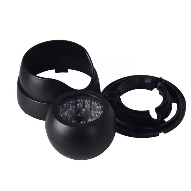 Imitacinė stebėjimo kamera išmanioji vidaus / lauko vandeniui atspari netikra CCTV kamera Raudona LED apsauga Mirksintis namų kupolas L J6Z2