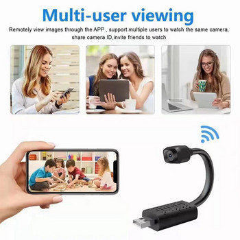 1080P HD мини камера Безжична WiFi преносимо приложение за бебе бебе Монитор в реално време Nanny Spy Cam USB щепсел Малка сгъваема охранителна камера