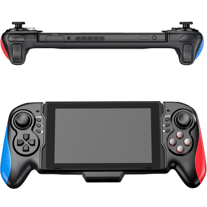 Valdiklio žaidimų pultelis, skirtas „Nintendo Switch“ rankinei rankenai, dvigubo variklio vibracijai, įmontuota 6 ašių giroskopo vairasvirte, skirta N-Switch konsolei