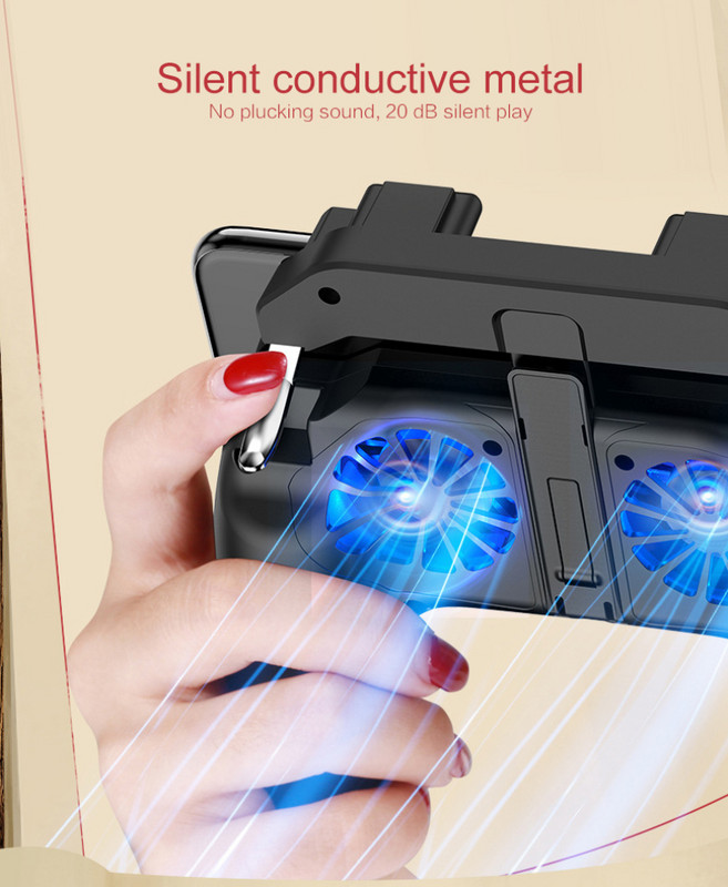 2022 m. nauja H10 PUBG žaidimų valdiklio žaidimų pultelis, skirtas mobiliojo telefono žaidimų šaudyklės vairasvirtei PUGB Helper žaidimų pultelis su dviem ventiliatoriais