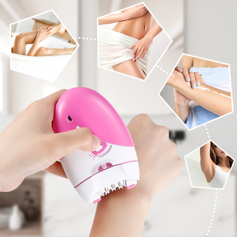 Elektrinis epiliatorius USB įkraunamas moterų plaukų šalinimo aparatas Moteriškas skustuvas Skutimosi žoliapjovė bikinio kojoms kūno depiliatorius