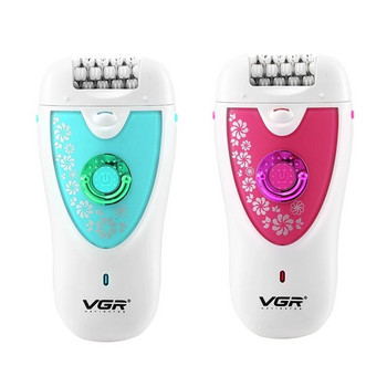 VGR Ηλεκτρική Αποτριχωτική Γυναικεία Επαναφορτιζόμενη Ηλεκτρική ξυριστική μηχανή USB Διαθέσιμη Ανώδυνη Γυναικεία Αποτρίχωση Μηχάνημα Αποτρίχωσης