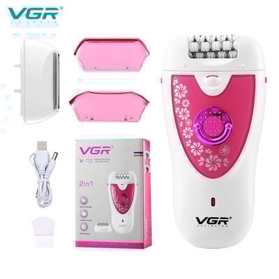 VGR elektromos epilátor női USB újratölthető elektromos borotva egész testre kapható fájdalommentes szőrtelenítő női szőrtelenítő gép