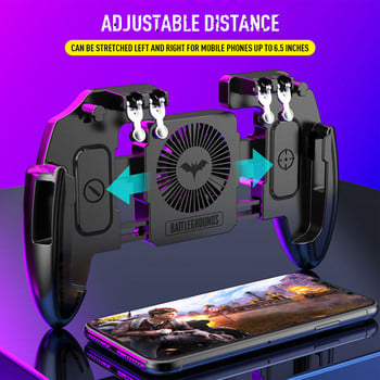 PUBG Mobile Joystick Controller L1R1 Trigger Gamepad за COD iOS Android Six 6 Finger Call of Duty Mobile Gamepad Вентилатор за охлаждане