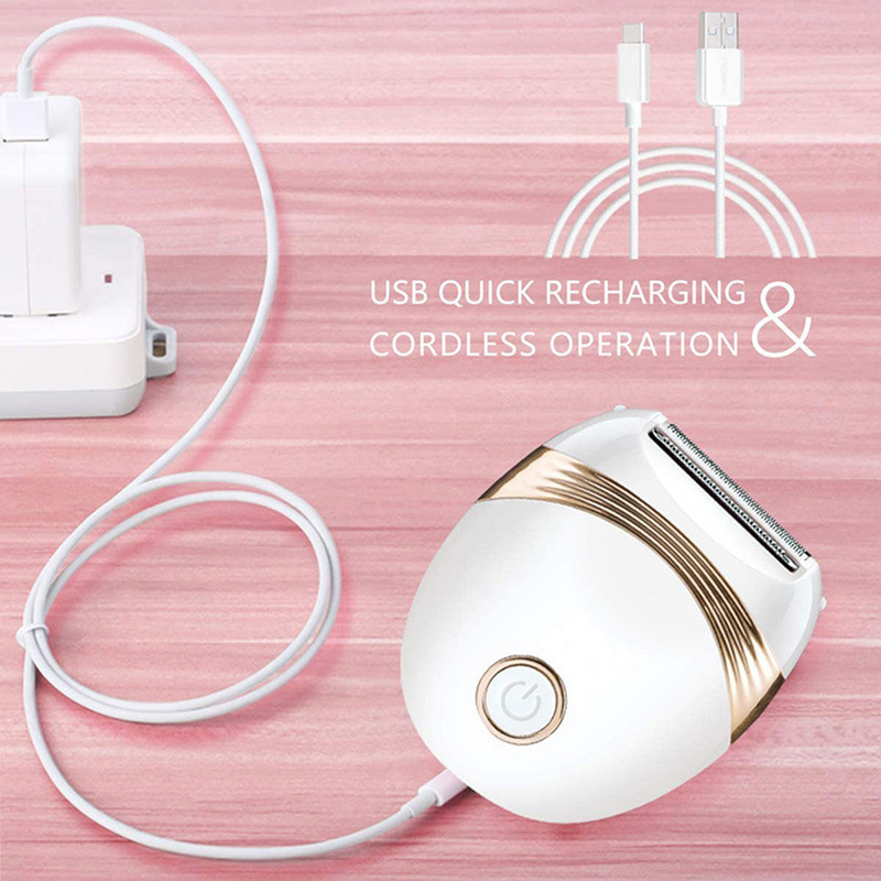 Aparat de bărbierit pentru femei, reîncărcabil prin USB, aparat de bărbierit pentru picioare, pentru îndepărtarea părului, aparat de tuns pentru corp.