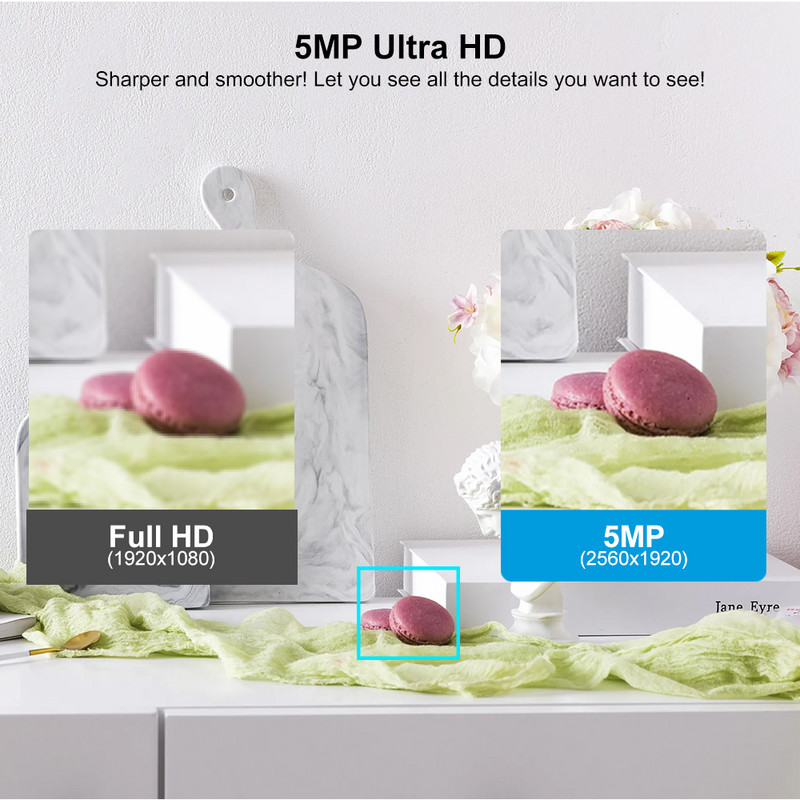 Mini IP POE kamera 5MP Ultra HD detekcija pokreta Mikro video audio snimač H.265 Onvif Metal Bullet nadzorne CCTV kamere