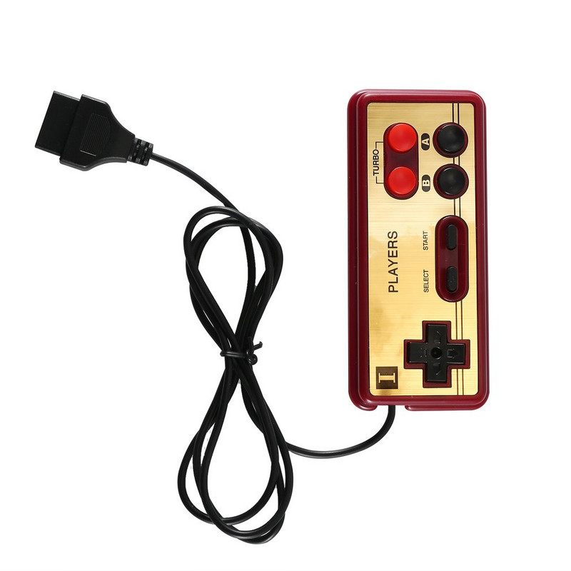 Nauja 15 kontaktų keturių mygtukų laidinė žaidimo rankena FC pagrindinio valdymo rankena atsarginė žaidimų valdiklio plastikinė rankena raudona ir balta mašina, skirta NES / FC