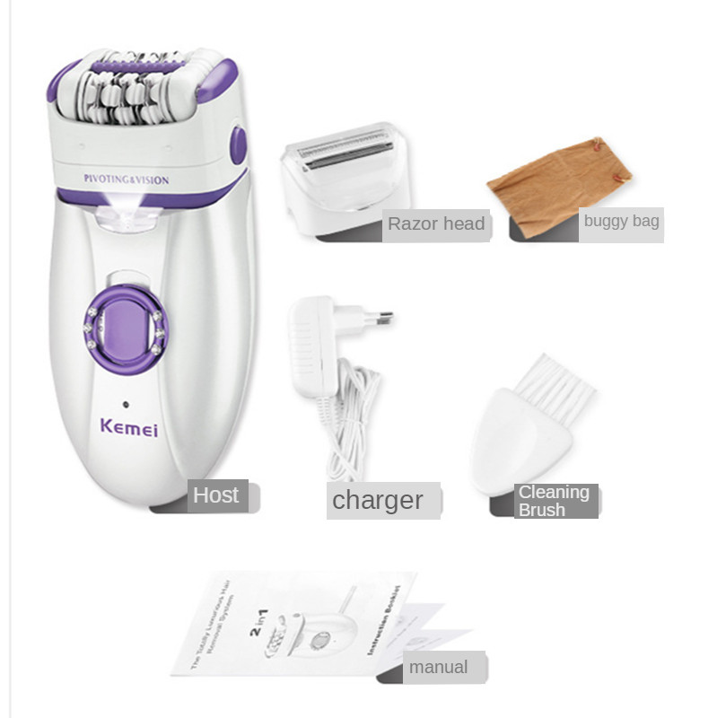 Mini 2 viename plaukų šalinimo mašina elektrinis įkraunamas moteriškas epiliatorius moteriškas skutimosi žoliapjovė bikinio kojoms kūno depiliatorius