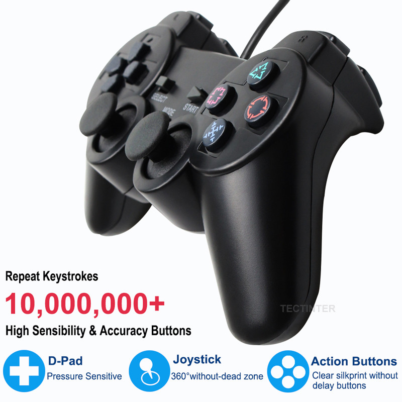 Žičani upravljač za PS2 Shock daljinski za PlayStation 2 konzolu Controle za Sony PS1/PS2 Joypad Gamepad Mando za djecu Poklon