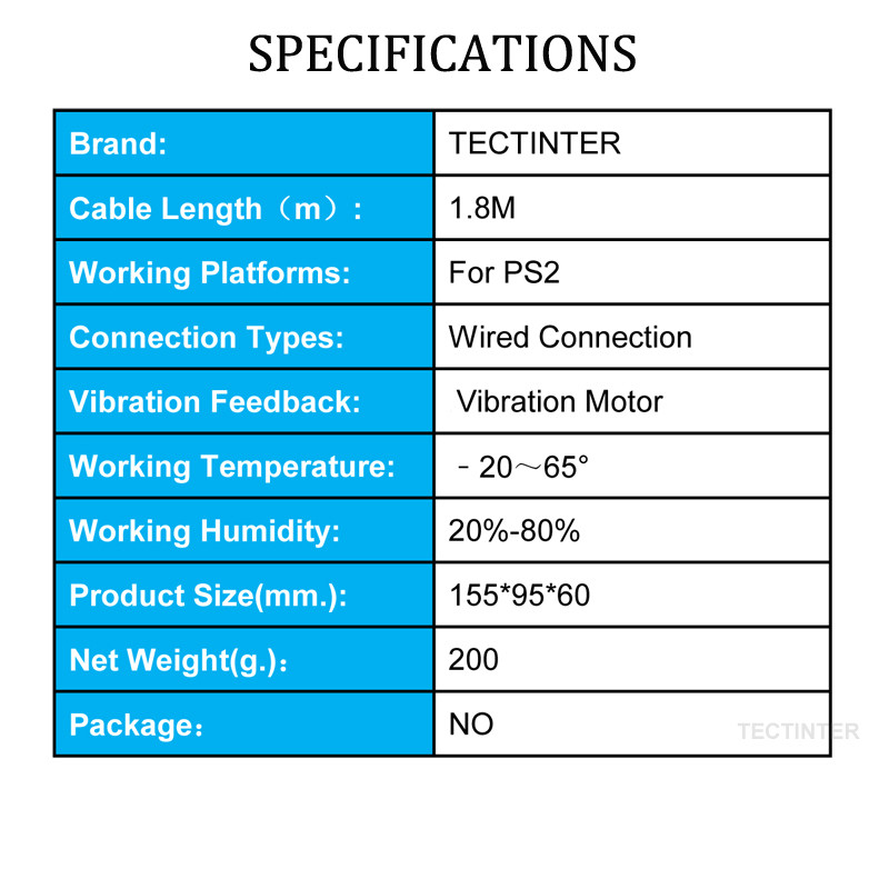 Žičani upravljač za PS2 Shock daljinski za PlayStation 2 konzolu Controle za Sony PS1/PS2 Joypad Gamepad Mando za djecu Poklon