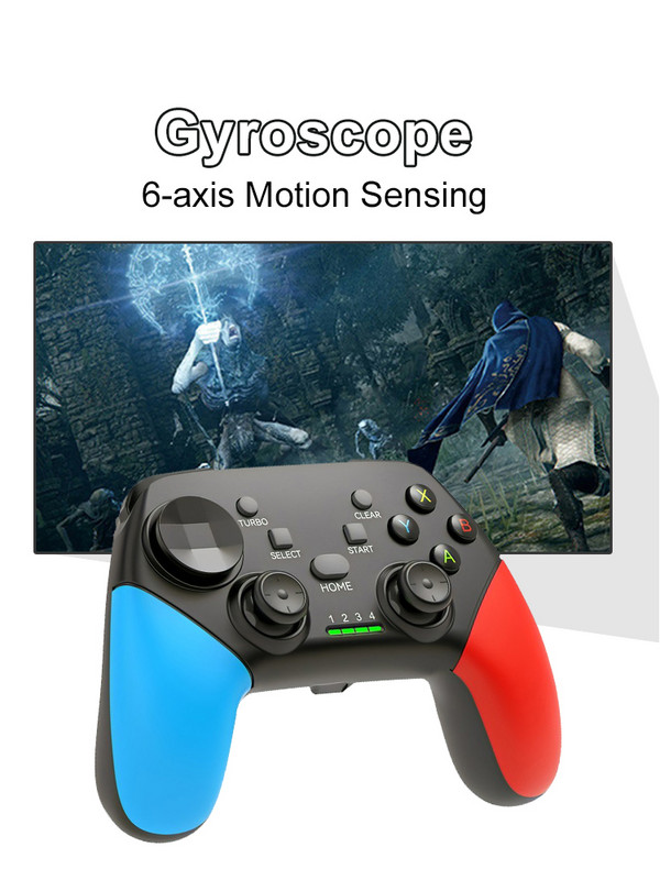 VILCORN 2.4G belaidis žaidimų pultelis, suderinamas su Nintendo Switch PC PS3 PS4 valdikliu, skirtas IOS Android mobiliojo telefono USB vairasvirtei