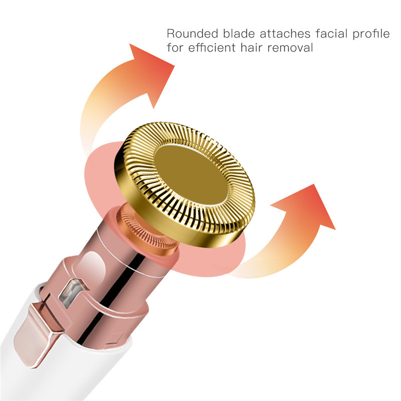„CkeyiN“ antakių kirpimo priemonė patogi lūpų dažų dizaino nešiojama mini plaukų skustuvas LED šviesus plaukų šalinimo kirpimo priemonė, veido kūno plaukų kirpimo priemonė
