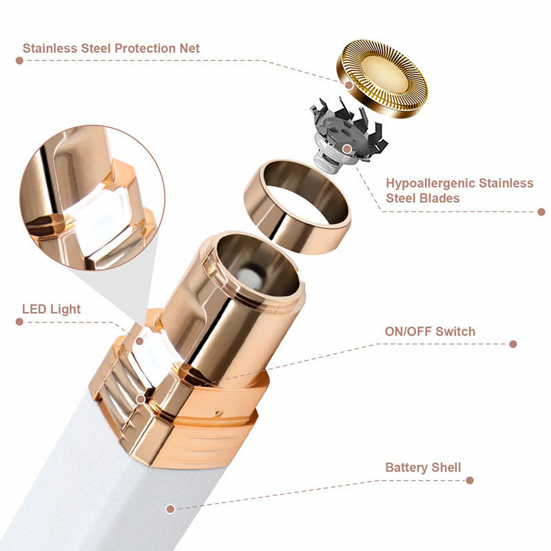 Дамски електрически епилатор за премахване на косми по лицето Форма на червило Тример за премахване на косми Депилатор за брада по лицето Безопасна самобръсначка Бръснач Инструменти