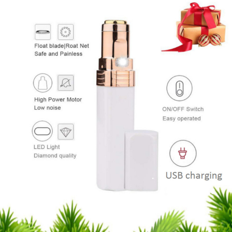 Дамски електрически епилатор за премахване на косми по лицето Форма на червило Тример за премахване на косми Депилатор за брада по лицето Безопасна самобръсначка Бръснач Инструменти