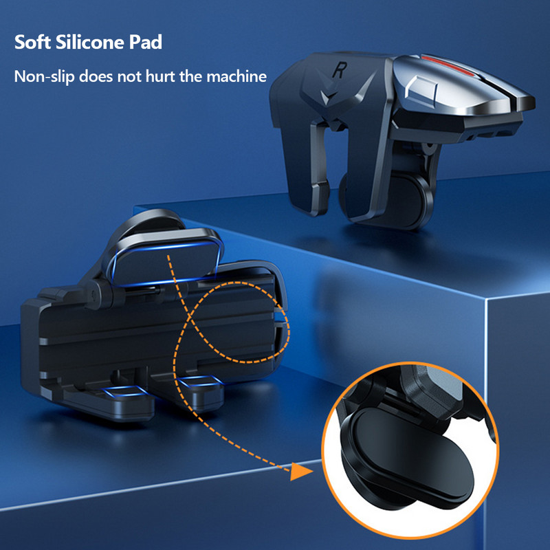 1 par kontrolera za igru sa 6 prstiju, gamepad, osjetljiv na gaming, cilj, okidači za pucanje, gumb joystick za PUBG Mobile