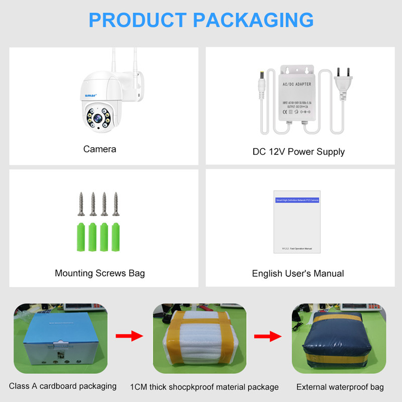 Smar Super HD 5MP 3MP belaidė PTZ kamera lauko H.265 automatinio sekimo WIFI IP kamera 4X skaitmeninio priartinimo AI žmogaus aptikimo ICSEE