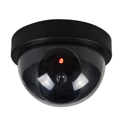 Dome CCTV Cameră simulată falsă Cameră de supraveghere de securitate impermeabilă cu lumină LED roșie intermitentă Cameră de simulare pentru interior