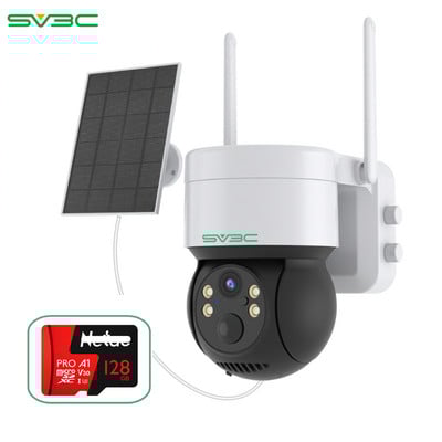 Vonkajšia solárna bezpečnostná kamera, SV3C Wifi dome kamera so solárnym panelom, bezdrôtový IP CCTV, nabíjateľná batéria 7800mA, ICSEE
