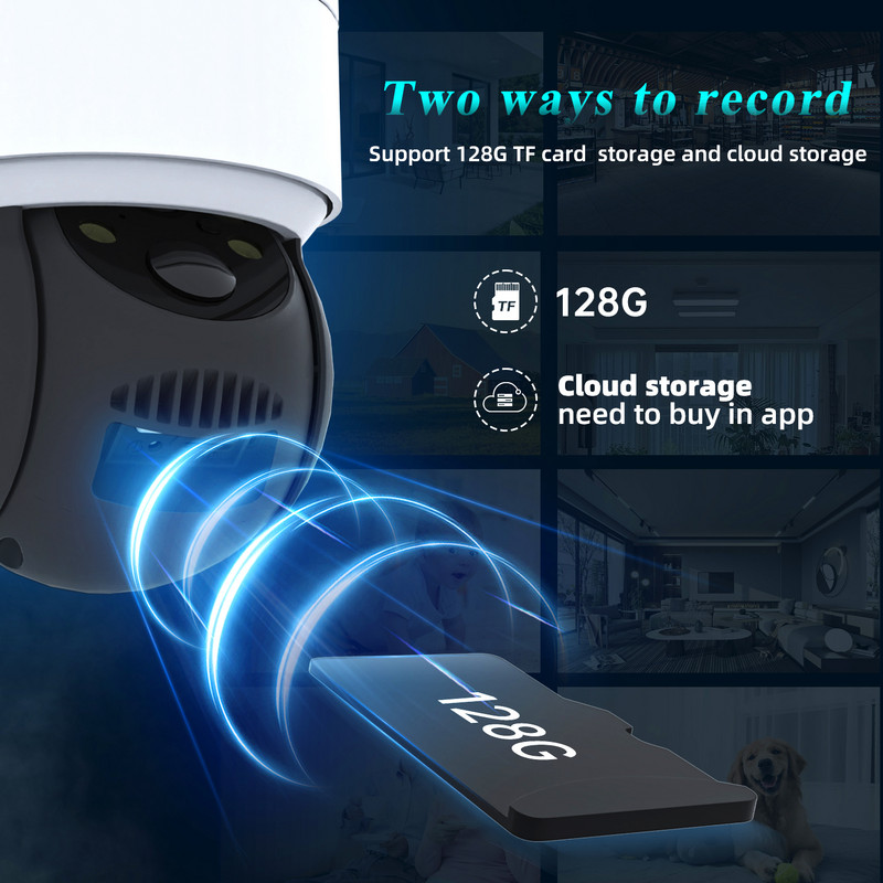 Vonkajšia solárna bezpečnostná kamera, SV3C Wifi dome kamera so solárnym panelom, bezdrôtový IP CCTV, nabíjateľná batéria 7800mA, ICSEE