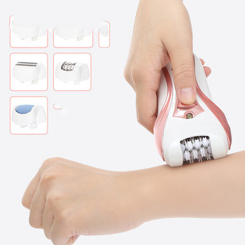 Επαναφορτιζόμενη ηλεκτρική αποτριχωτική συσκευή Kemei 3 σε 1 Γυναικεία ξυριστική μηχανή αφαίρεσης τρίχας μπικίνι Αποτρίχωση ποδιών Πεντικιούρ λίμα ποδιών σώματος