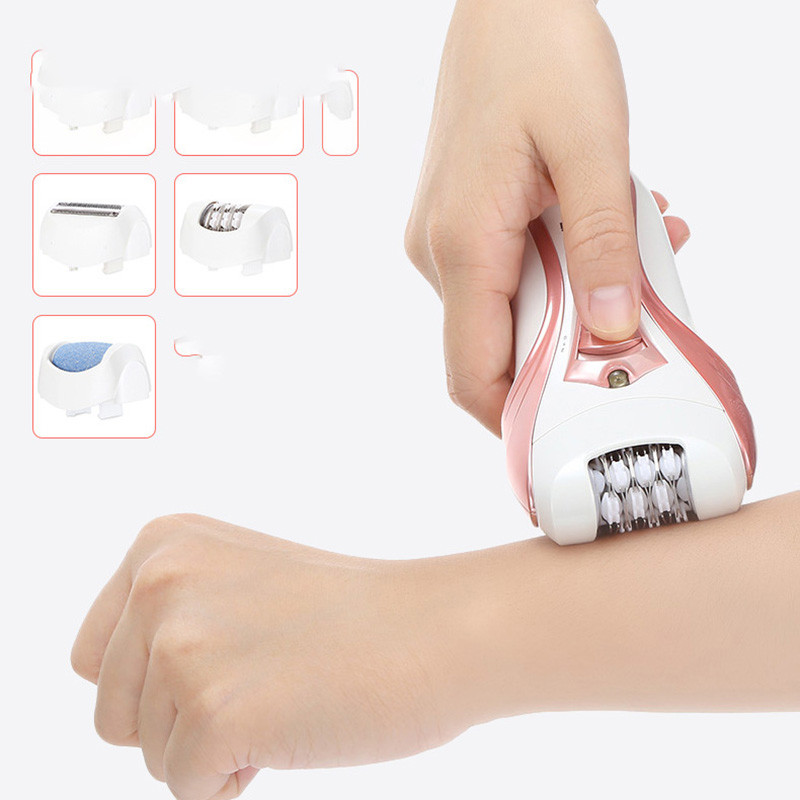 „Kemei“ įkraunamas elektrinis epiliatorius 3 viename moterų skustuvų plaukų šalinimo kirpimo mašinėlė bikini depiliacinė kojos kūno pėdų pedikiūras