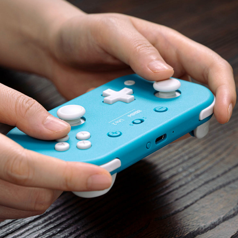 8Bitdo Lite 2 su Bluetooth suderinamas žaidimų pulto belaidis valdiklis su vairasvirte, skirta Nintend Switch / Switch Lite / Android / Raspberry Pi