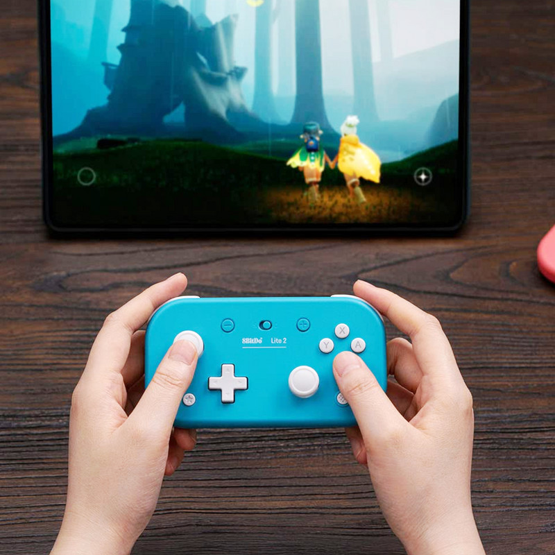 8Bitdo Lite 2 su Bluetooth suderinamas žaidimų pulto belaidis valdiklis su vairasvirte, skirta Nintend Switch / Switch Lite / Android / Raspberry Pi