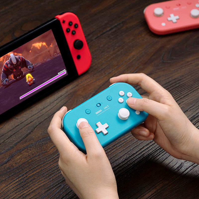 8Bitdo Lite 2 su Bluetooth suderinamas žaidimų pulto belaidis valdiklis su vairasvirte, skirta Nintend Switch / Switch Lite / Android / Raspberry Pi